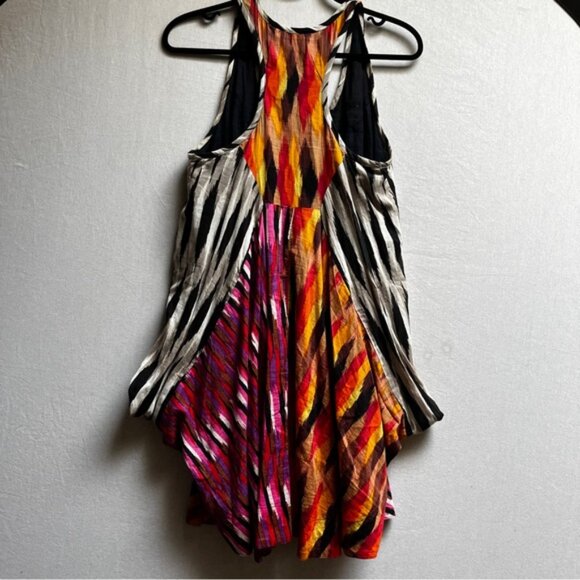 Kaktus boho Striped Women's Tank top cotton dress Sz S - Picture 4 of 12